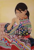 Fillette Hmong Fleur